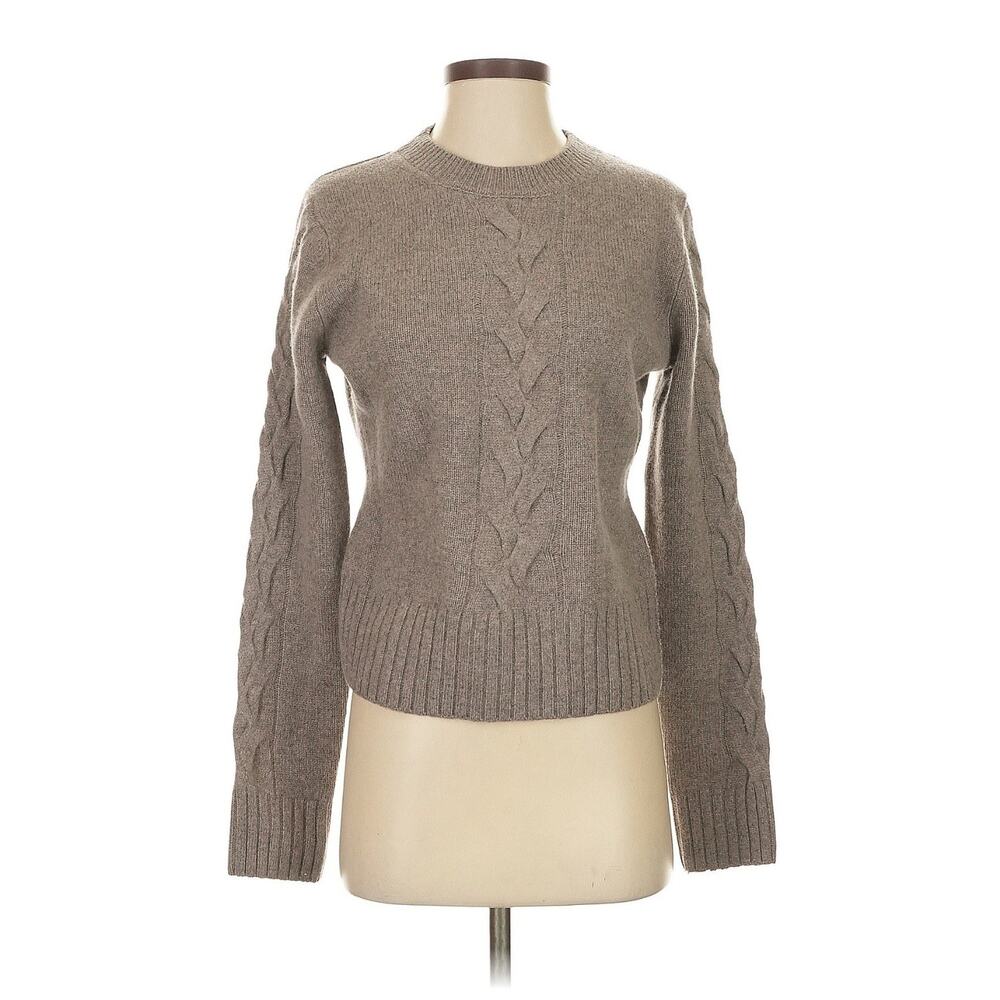 NWOT Vince Wool Blend Cable Knit Grey Pullover Sweater Small